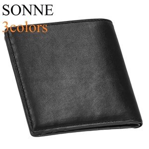 SONNE(ゾンネ)　コンパクトウォレット　財布・名刺入れ　二つ折り財布　シープレザー