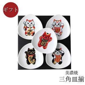 Mino ware Barware Gift Cat Triangle Assortment Made in Japan