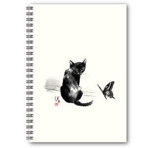 Notebook Butterfly Cat Stationery