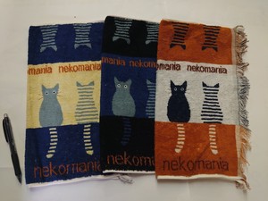 日本製★猫のハンドタオル　在庫処分　ノアファミリー　ネコマニア