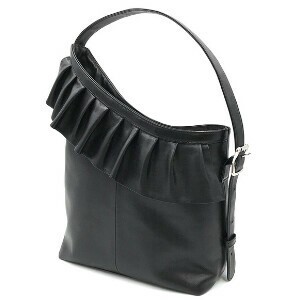 ◇SALE◇【ペタロ】日本製 牛革 フリル折り セミショルダーハンドルバッグ