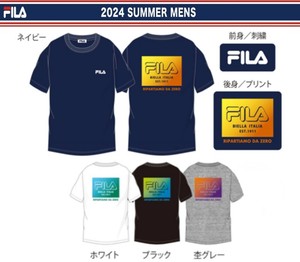 【2024新作】FILA（メンズ）　綿バックプリントTシャツ