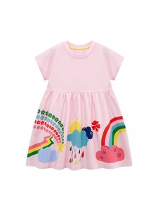 Kids' Casual Dress Pink Switching 90cm ~ 130cm