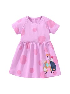 Kids' Casual Dress Pink Beetle Switching Polka Dot 90cm ~ 130cm