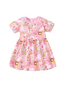 Kids' Casual Dress Pink One-piece Dress Switching 90cm ~ 130cm
