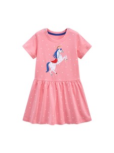 Kids' Casual Dress Design Pink Unicorn Switching 90cm ~ 130cm