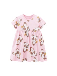 Kids' Casual Dress Pink Switching Panda 90cm ~ 130cm