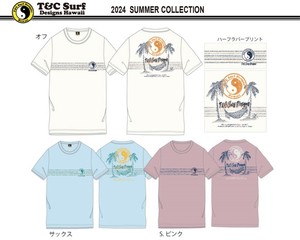 【2024新作】T＆C  Surf（メンズ）　ヤシの木ハンモックプリントTシャツ