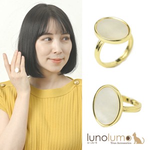 指輪 リング レディース メタル ゴールド 楕円 オーバル 樹脂 カジュアル プレゼント フリーサイズ N