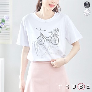 【2024新作】【M〜L】ラインストーン自転車柄Tシャツ(C31-1354) (5号店) FM5