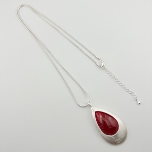 Silver Chain Red Necklace sliver