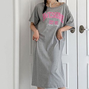 Casual Dress Off-The-Shoulder Cotton One-piece Dress