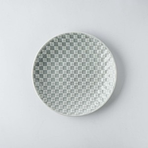 Mino ware Main Plate Checkered 15cm Made in Japan