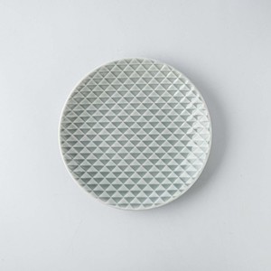 小田陶器 吉祥-kissho- 15cm皿  鱗 薄灰[日本製/美濃焼/和食器]