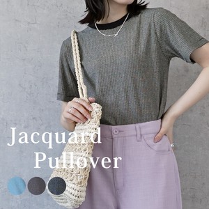 Sweater/Knitwear Pullover Jacquard Knit Sew Tops Short-Sleeve 2024 Spring/Summer