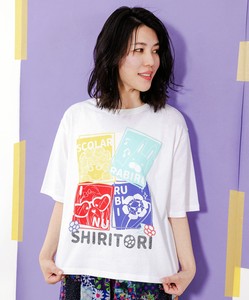 ScoLarスカラー　：SHIRITORIゲーム ラメプリントTシャツ
