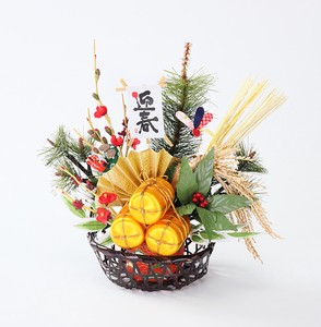 お正月【受注生産品】Japanese traditional New Year style for 2025 招福かご飾り