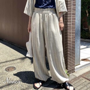Full-Length Pant Stripe Rayon Linen Cool Touch NEW