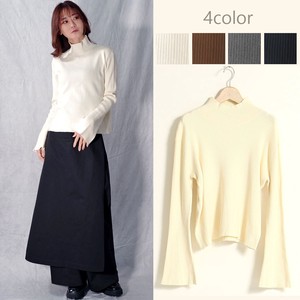 Pre-order Button Shirt/Blouse Knitted High-Neck