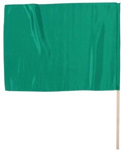 サテン特大旗 メタリックグリーン φ19mm 18388