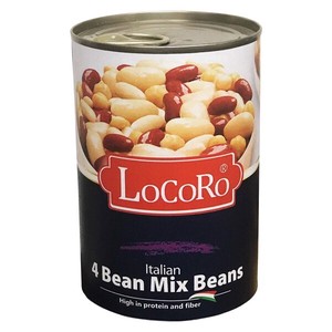 ロコロ豆缶ミックスビーンズ 400g ×24個 サラダ イタリア産 白いんげん 赤インゲン ひよこ豆 うずら豆