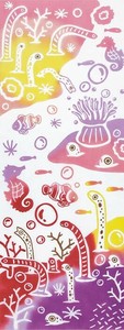 手ぬぐい 注染 『チンアナゴのすみか』 日本の伝統技法 和柄 手拭い 【和布華】 日本製