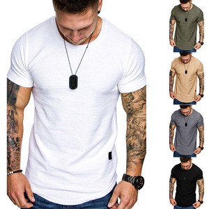 Tシャツ ラウンドネック 半袖  快適 無地 メンズ ファッション   BQ4178
