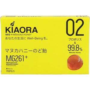 ※MIS マヌカハニーのど飴 KIAORA(キオラ) 02 MG261+ プロポリス 6粒入