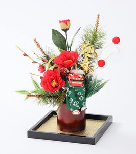 お正月【受注生産品】Japanese traditional New Year style for 2025 雅飾り トレー付き