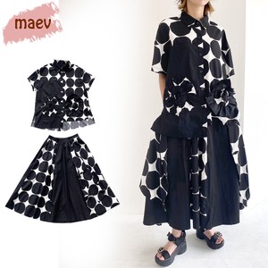 Casual Dress Long Skirt Setup One-piece Dress Polka Dot 【2024NEW】