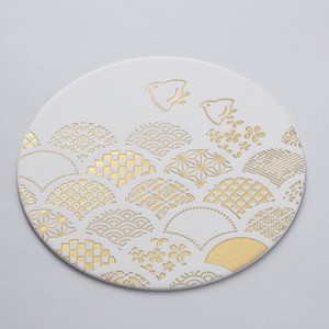 Coaster Foil Stamping Star Seigaiha
