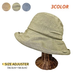 スカラハット リネン 帽子 レディース ツバ広 日除け 紫外線対策 UVケア