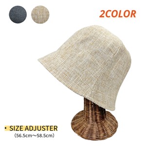 ポニーテールハット 帽子 フェイクリネン レディース 日除け 紫外線対策 UVケア