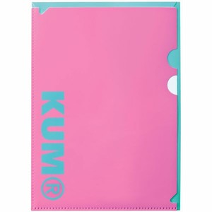 KUM ファイルバッグ＋ホルダー A4 ピンク