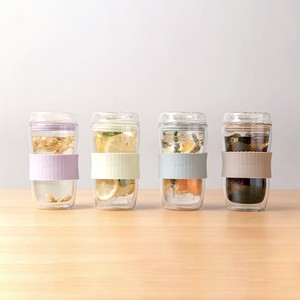 【人気商品】ポケトル ガラス 蓋付 タンブラー ダブルウォール 二重ガラス 耐熱 食洗機可 ビードロ 330mL