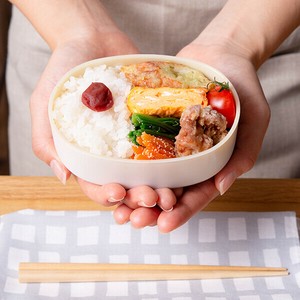 CORETARI コレタリ 日本製 お弁当箱 二段 430ml レンジ可 食洗機可 ランチボックス 楕円