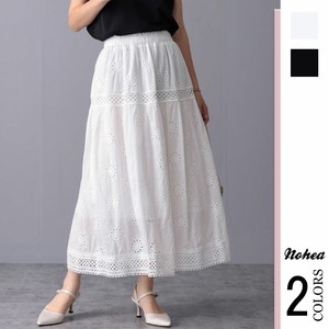 Skirt Waist Floral Pattern Long