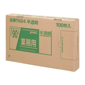 ジャパックス　メタ配合ポリ袋 90LBOX  半透明  TN94  100枚入