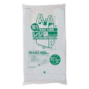 ジャパックス　レジ袋 レギュラータイプ 60号/50号  半透明  RKK60  100枚入