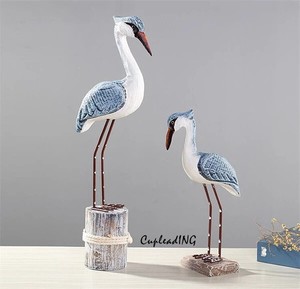 ＜人気商品＞INSスタイル 2点セット プレゼント 木彫り おしゃれな 工芸品 モデルルーム装飾 カモメ鳥