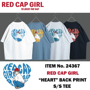【SPECIAL PRICE】RED CAP GIRL 20/-天竺 "Heart" バックプリント 半袖T-shirt