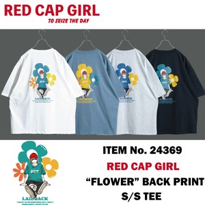 【SPECIAL PRICE】RED CAP GIRL 20/-天竺 "Flower" バックプリント 半袖T-shirt