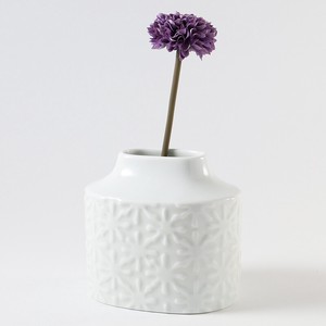 白山陶器　フラワーベース（大）Flower Base｜花瓶｜一輪挿し｜柄：スノー