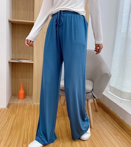 Full-Length Pant Plain Color Casual Ladies'