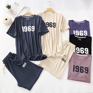 Tシャツ+ショートパンツ 2点セット 無地 ゆったり 快適  男女兼用  ファッション BQ46