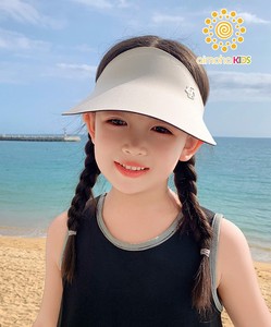 《 aimoha KIDS 》サンバイザー キッズ ベビー 帽子 日よけ 女の子 男の子 子供 日焼け防止 UV防止