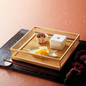 白竹 千筋盛器 <正角>【7寸/8寸】＜日本製＞