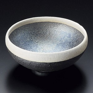 黒窯変掛け分け4.3丸鉢(信楽焼)　日本製 和食器