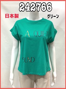 【2024 新作】レディース ミセス トップス カットソー 日本製 英字 プリント Tシャツ
