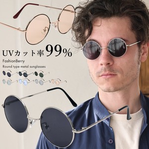 太阳眼镜 新款 2024年 防紫外线 经典 圆形 男士 复古